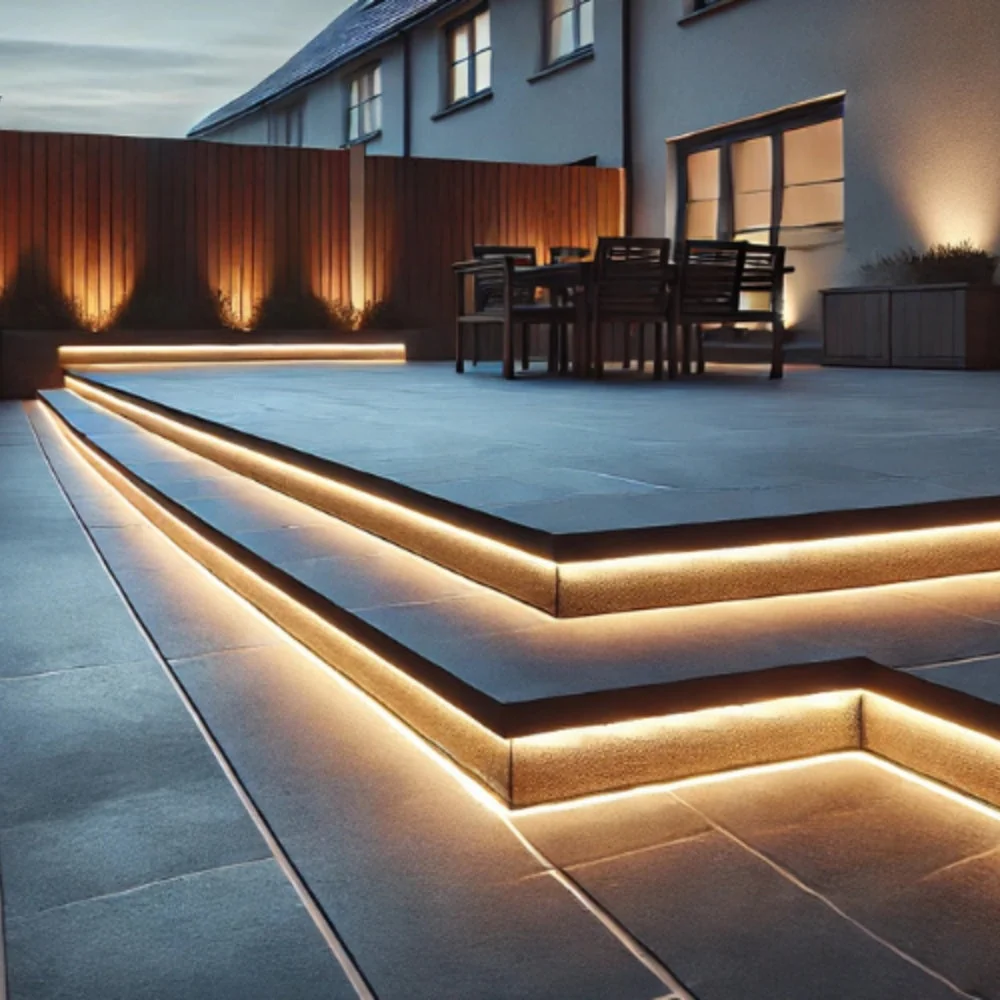 Smart LED ambient lighting in a modern home
