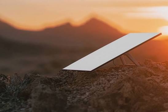 Satellite dish installed on a modern roof